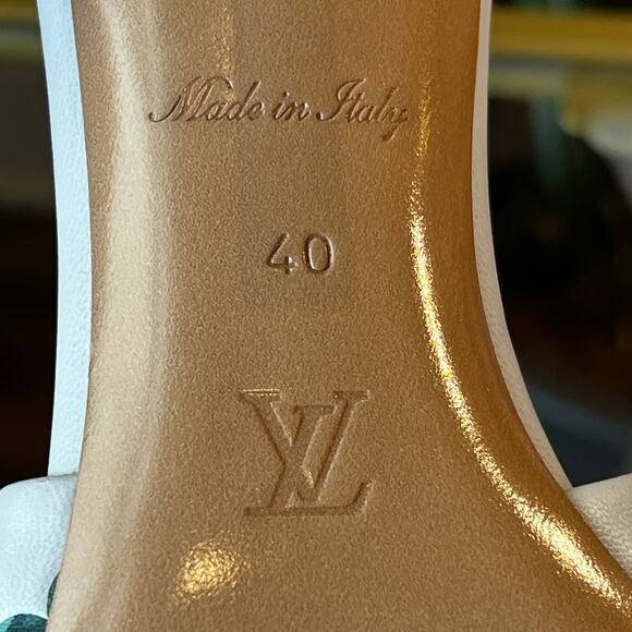 Louis Vuitton White Multicolor Heels - Picture 11 of 11